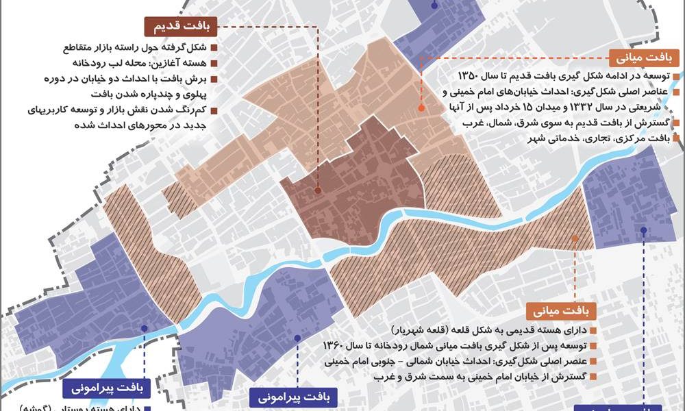 طرح بهسازی و نوسازی بافت فرسوده شهر خمین - نقشه محدوده های بافت فرسوده