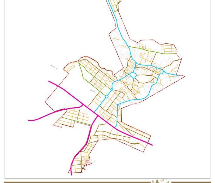 طرح جامع و طرح تفصیلی شهر دستجرد - نقشه سلسله مراتب دسترسی پیشنهادی