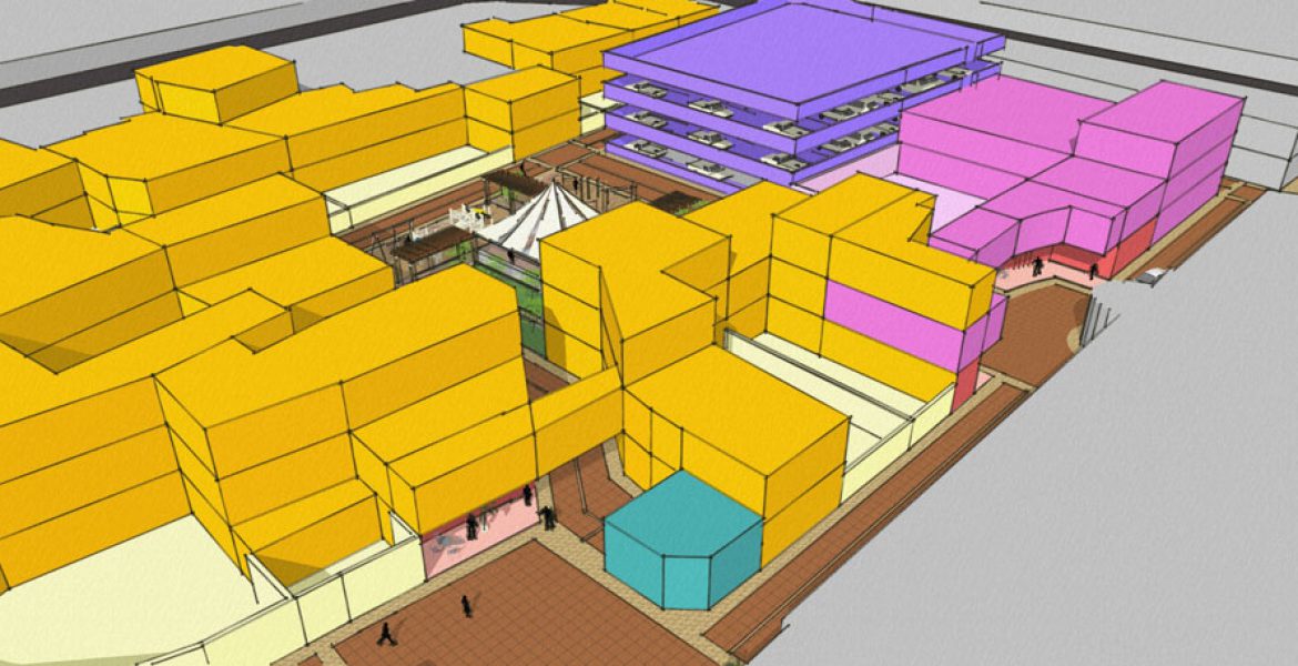 طرح بهسازی و نوسازی بافت فرسوده شهر خمین - کانسپت حجمی طرح