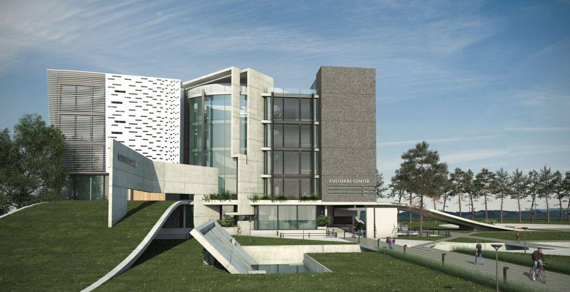طراحی معماری فرهنگسرای تهرانسر - طرح سه بعدی