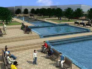 طرح بهسازی و نوسازی بافت فرسوده باقرشهر - طراحی سه بعدی میدان شهری