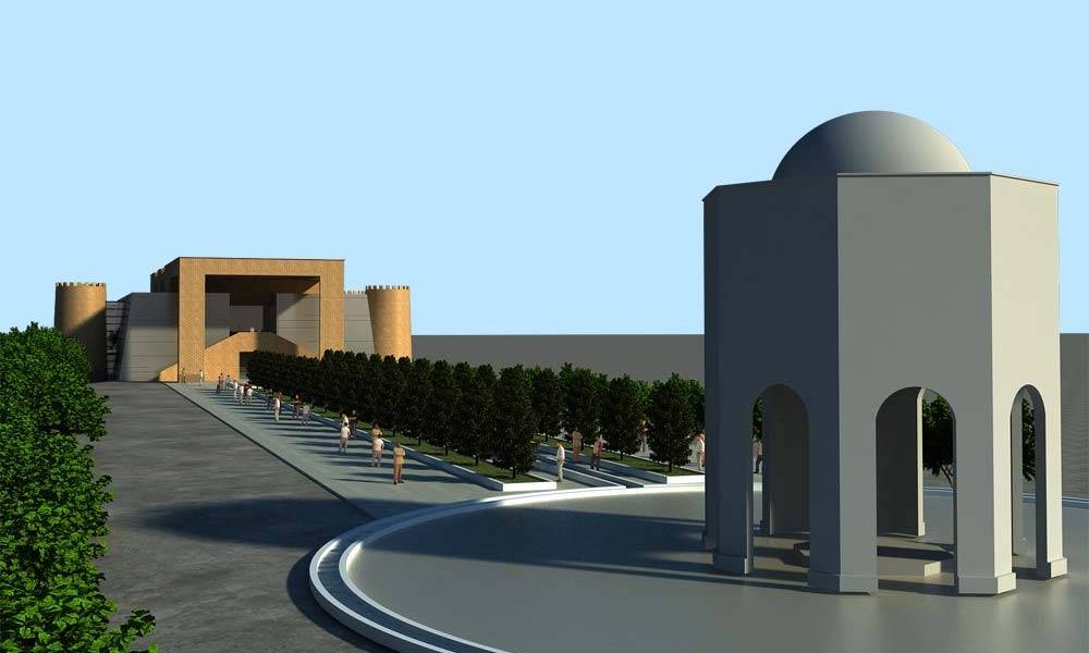 سه بعدی مرکز فرهنگی خرم آباد