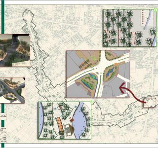 طراحی شهری خیابان - خیابان طالقانی شهر بم